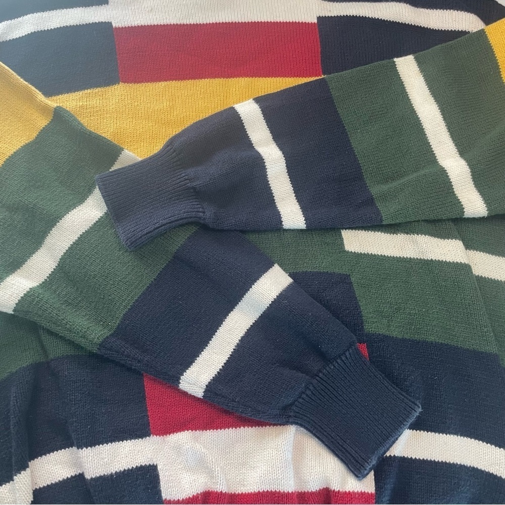 Nautica Large Men’s Retro Sweater 100% Cotton Red White Blue PRELOVED - Picture 13 of 15